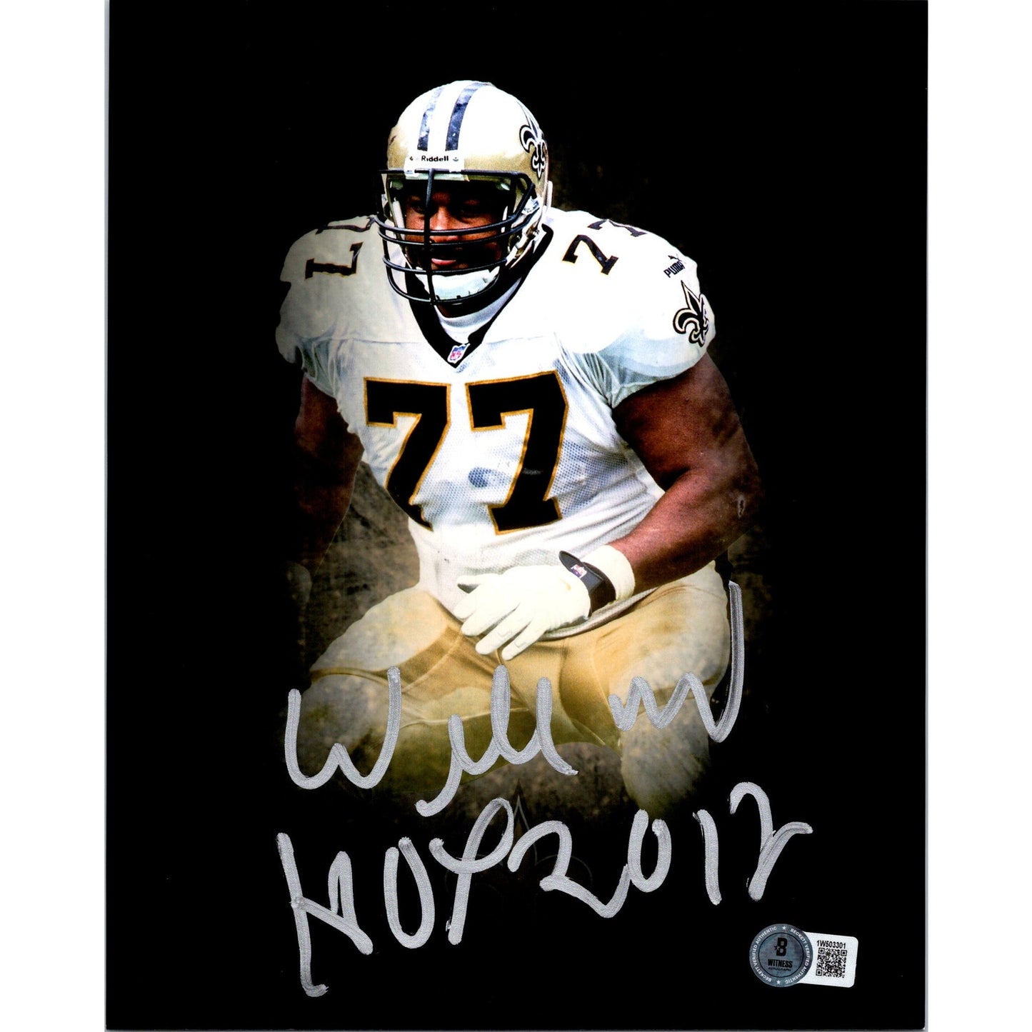 Willie Roaf Signed 8x10 Photo New Orleans Saints BECKETT NFL Autographed HOF