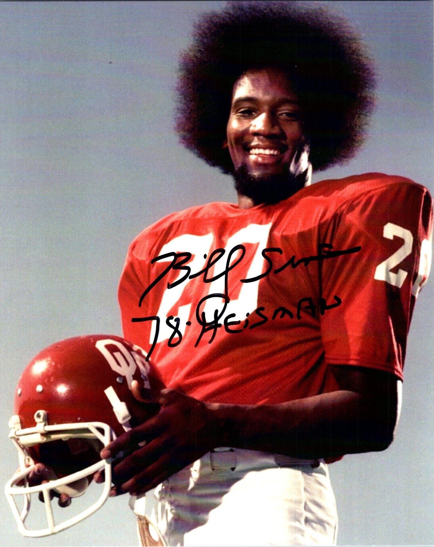 Billy Sims Hand Signed 8x10 Photo Oklohoma Sooners NCAA Heisman