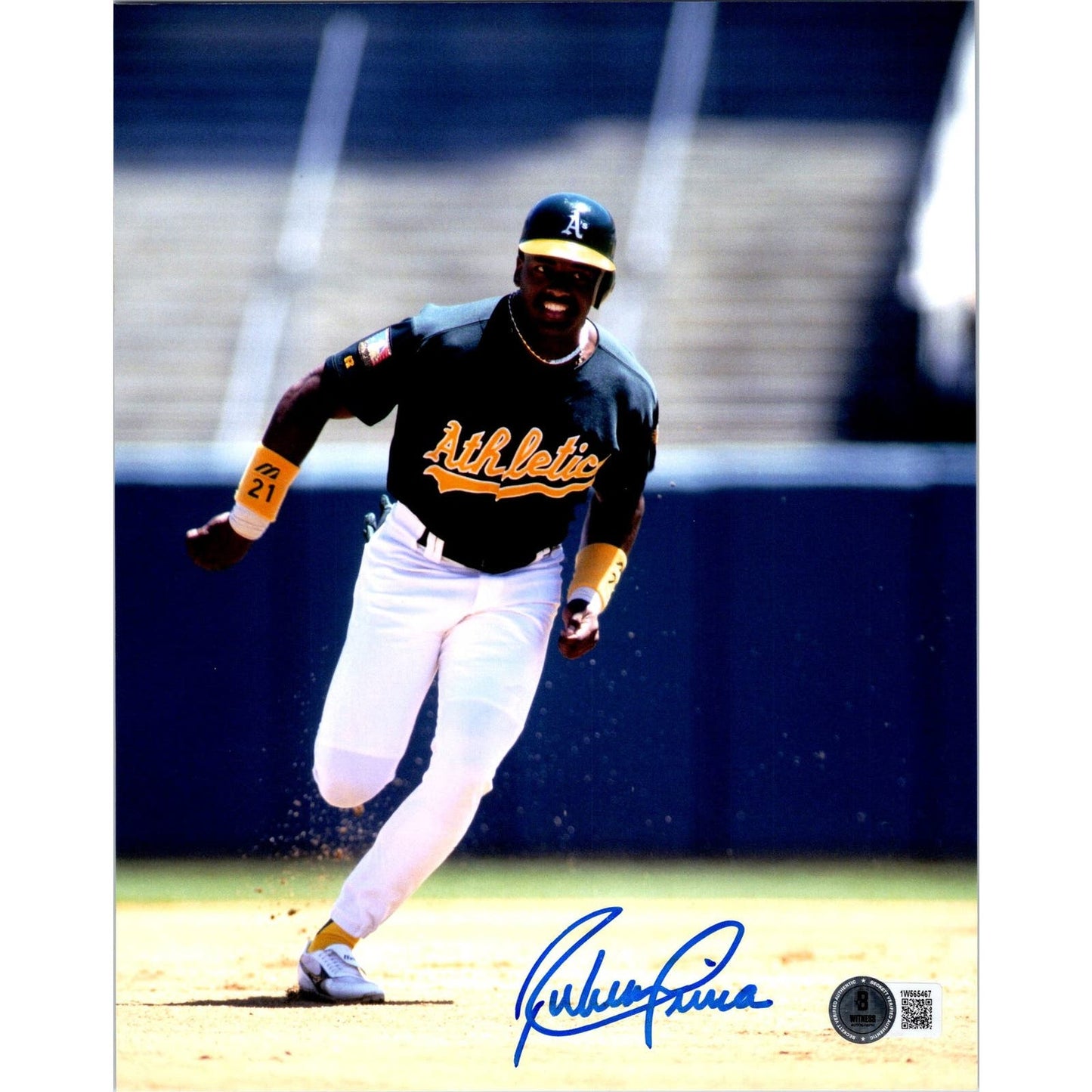 Ruben Sierra Hand Signed 8x10 Photo Picture Oakland Athletics Auto MLB BECKETT