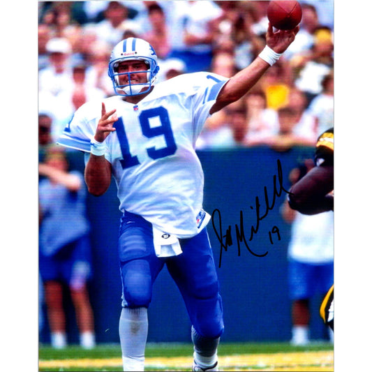 Scott Mitchell Signed 8x10 Photo Detroit Lions Football Autographed COA NFL