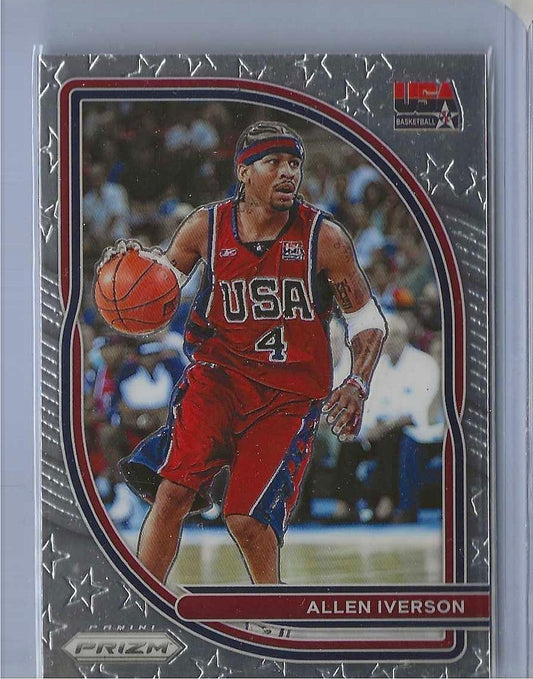 2020-21 Panini Prizm #1 Allen Iverson Team USA Basketball Prizms Base 76ers