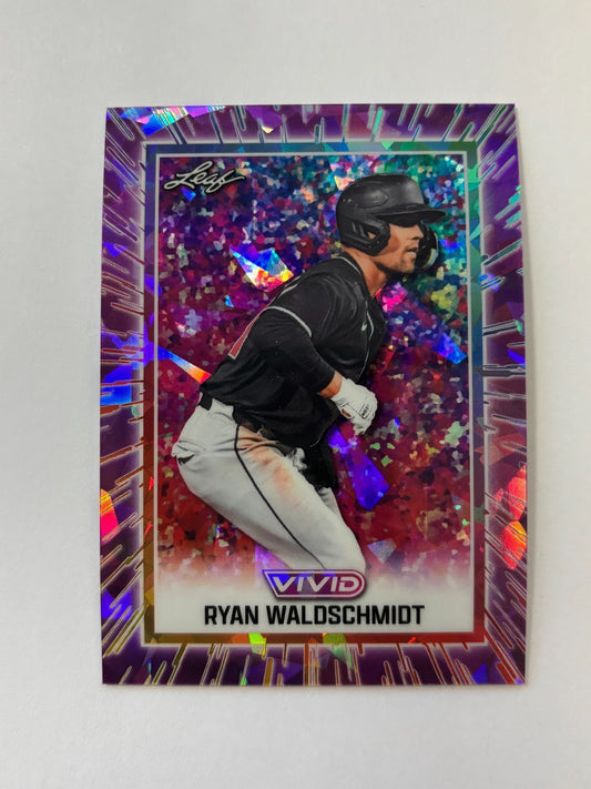 2025 Leaf Vivid Baseball Ryan Waldschmidt Shimmer Purple 1/1 Rookie Card RC MLB