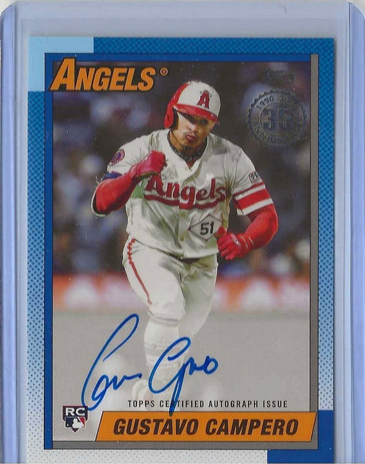 2025 Topps Update Series Gustavo Campero Rookie Card Auto Los Angeles Angels