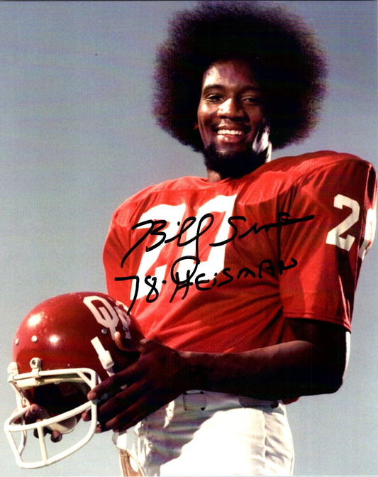 Billy Sims Hand Signed 8x10 Photo Oklohoma Sooners NCAA Heisman