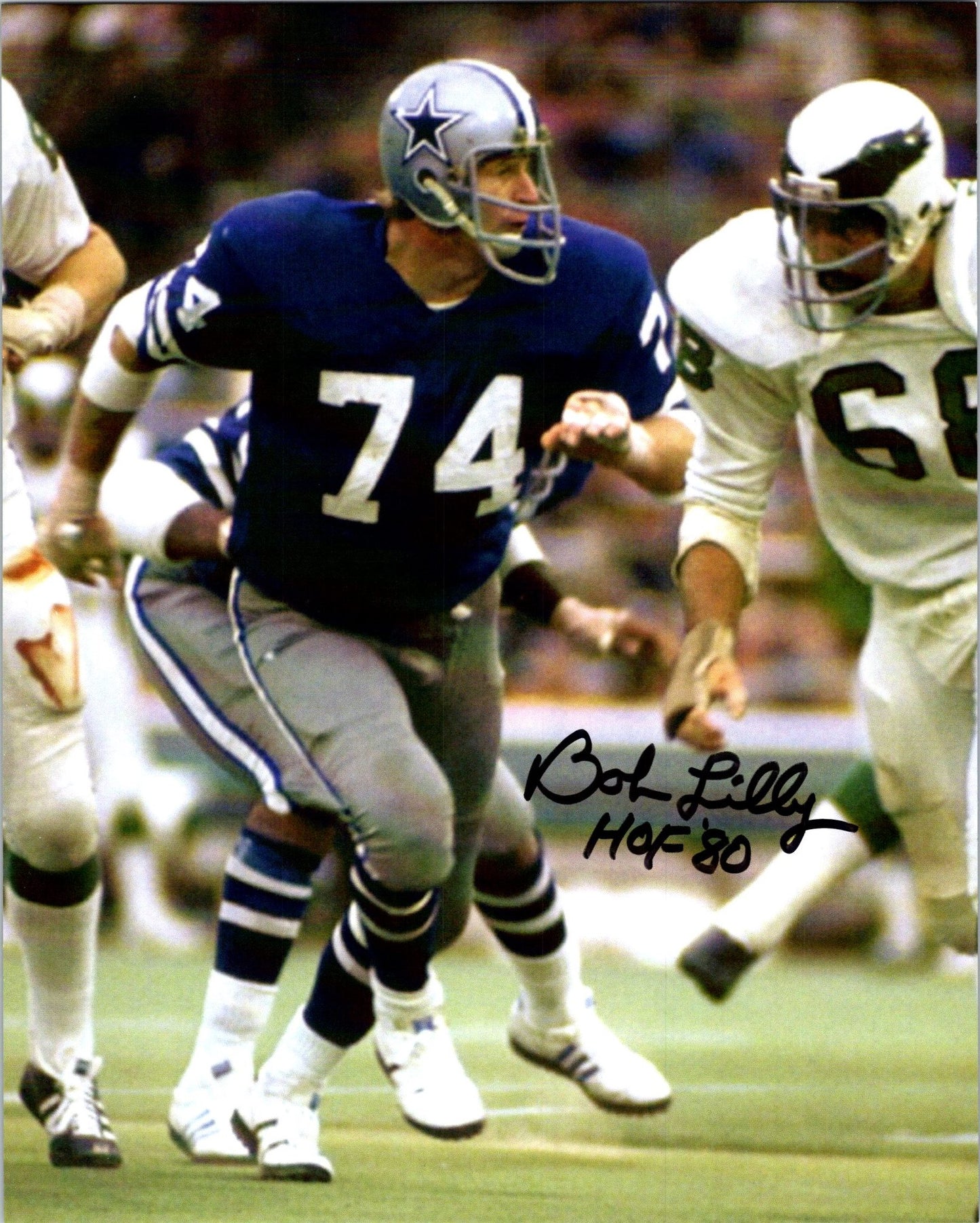 Bob Lilly Signed 8x10 Photo Dallas Cowboys COA NFL Autographed