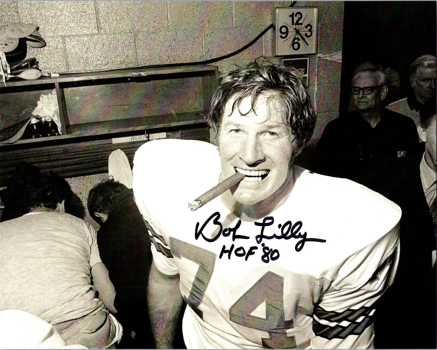 Bob Lilly Signed 8x10 Photo Dallas Cowboys COA NFL Autographed (b)