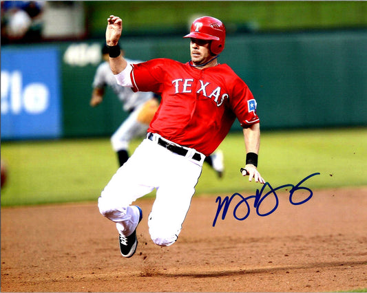 Michael Young Hand Signed 8x10 Photo Picture Texas Rangers