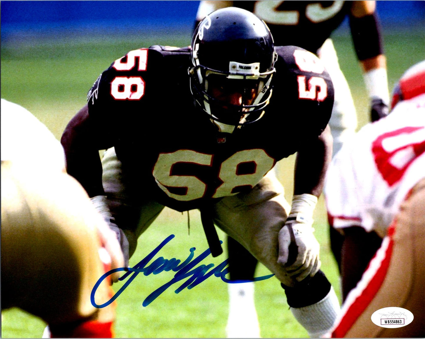 Jessie Tuggle Hand Signed 8x10 Photo Picture Atlanta Falcons JSA COA