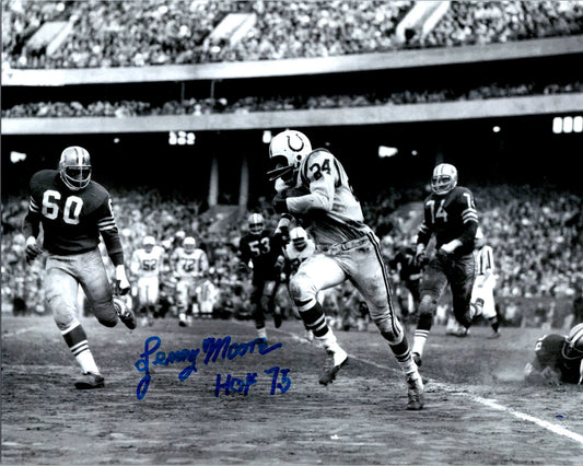 Lenny Moore Signed 8x10 Photo Baltimore Colts Football Autographed COA NFL