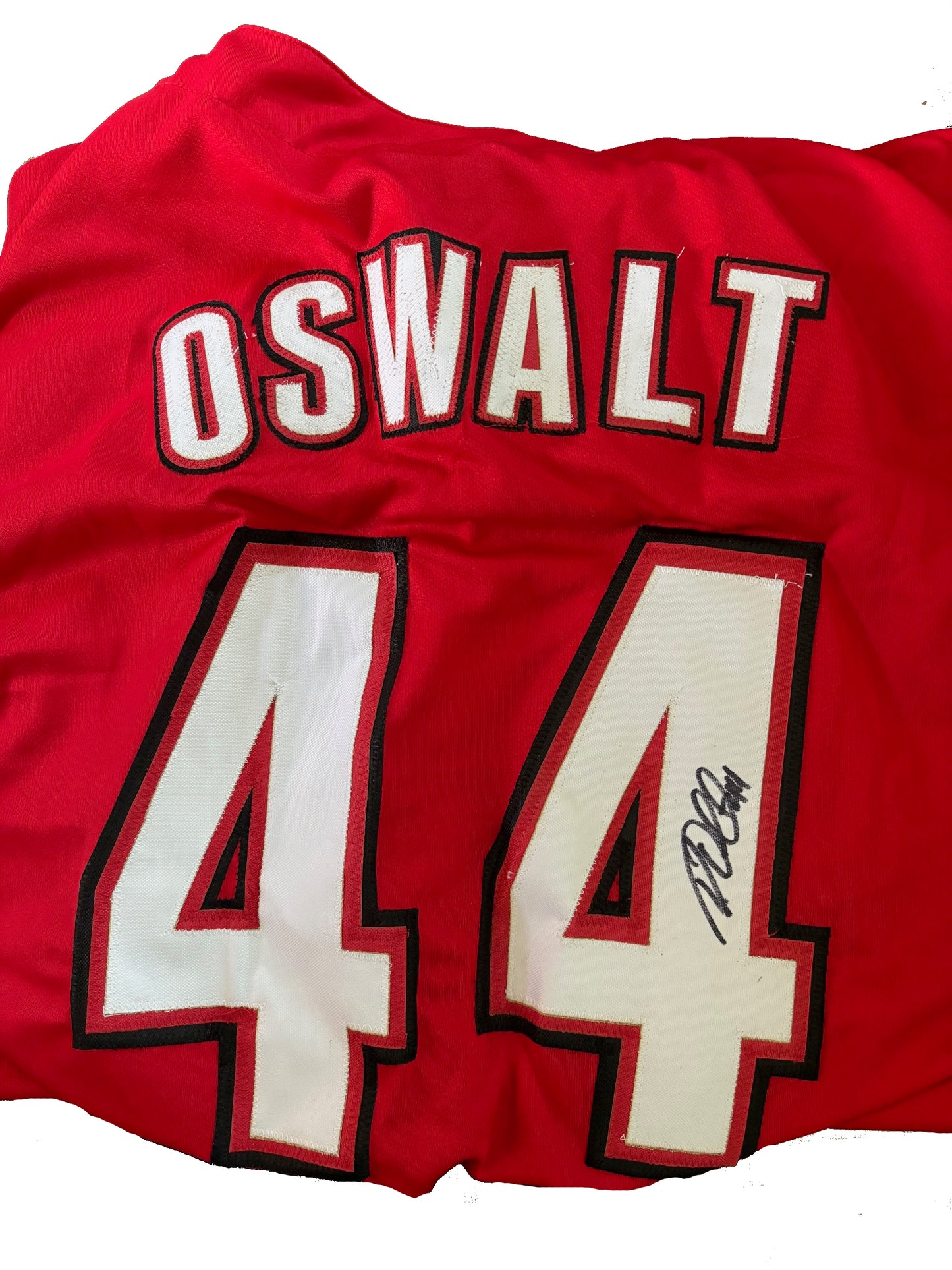 Roy Oswalt Hand Signed Custom Astros Red Jersey