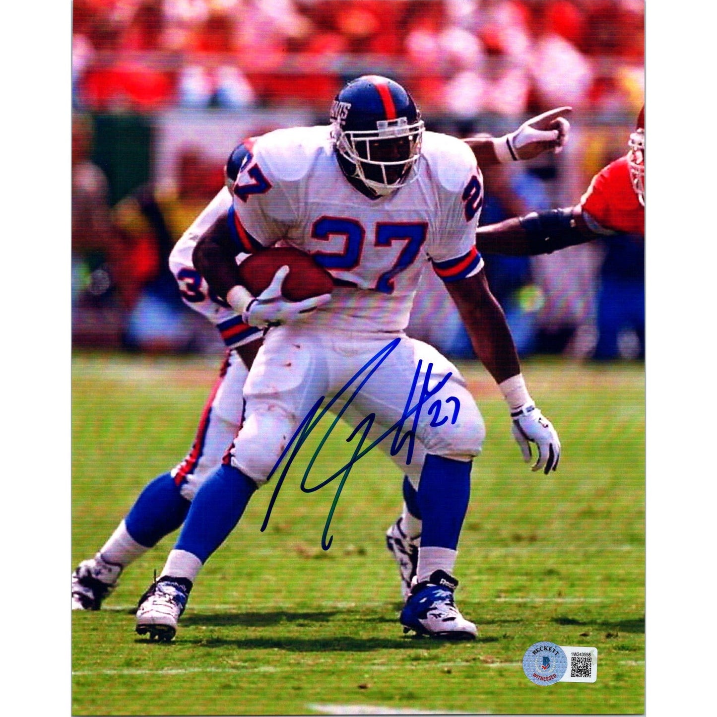 Rodney Hampton Signed 8x10 Photo NY Giants BECKETT Certified Autograph