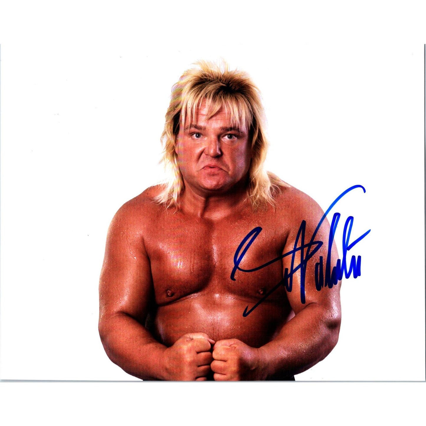 Greg "The Hammer" Valentine Signed 8x10 Photo WWF WWE HOF - COA