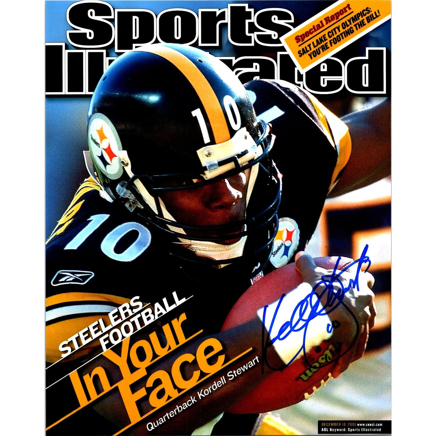 Kordell Stewart Signed 8x10 Photo Pittsburgh Steelers COA NFL Autographed SI