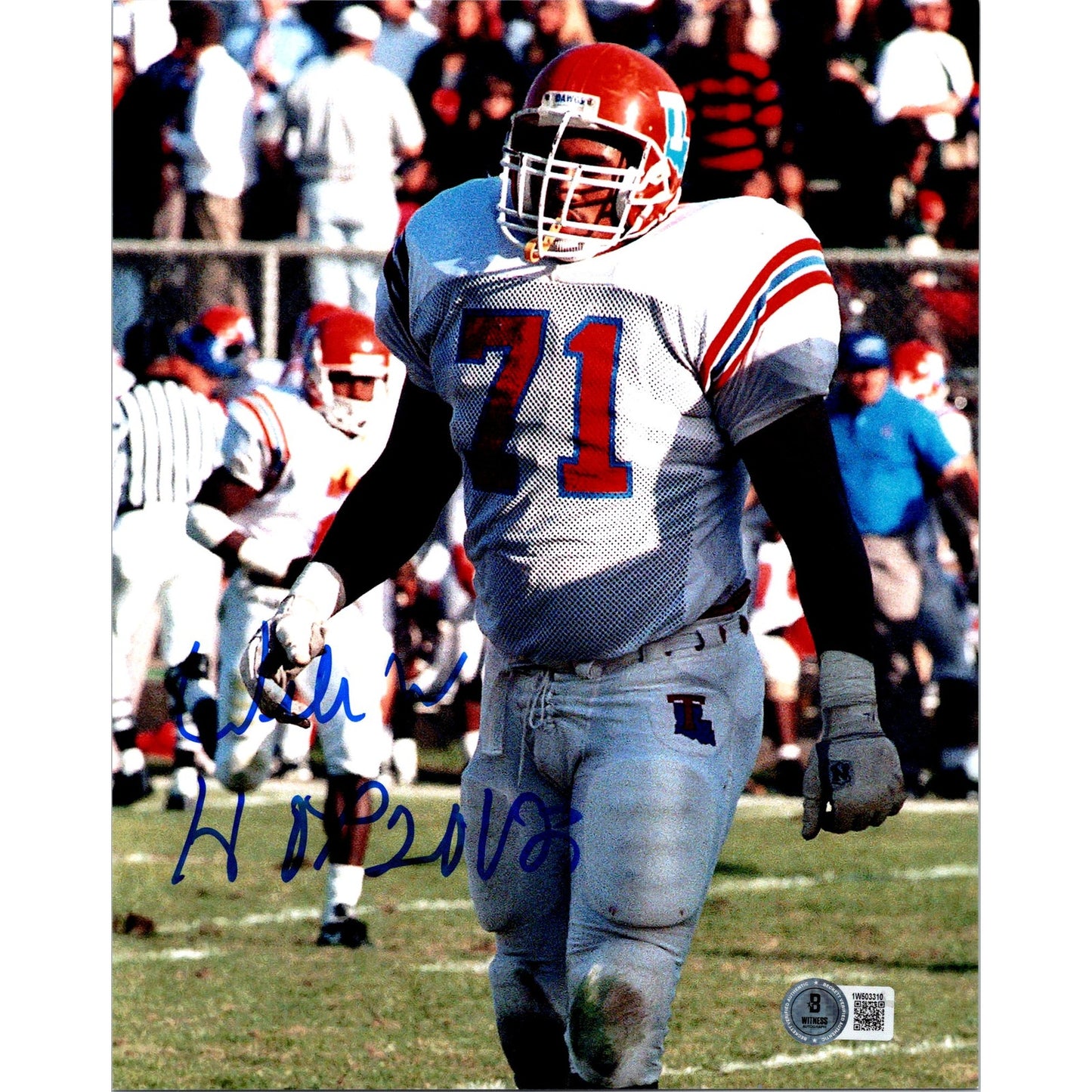 Willie Roaf Signed 8x10 Photo Louisiana Tech BECKETT NFL Autographed HOF