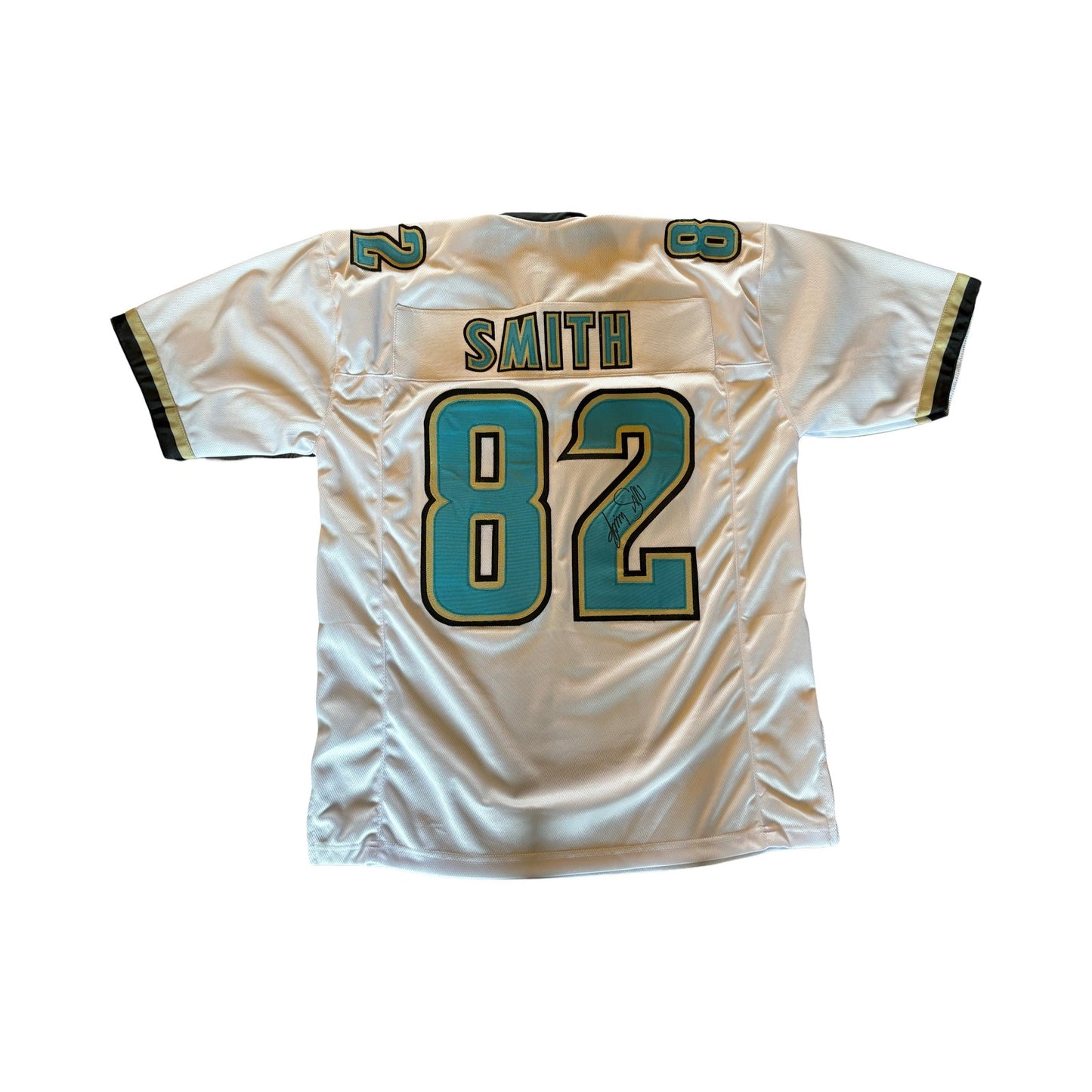 Jimmy Smith Signed Custom Authentic Jersey Jacksonville White Style Autographed