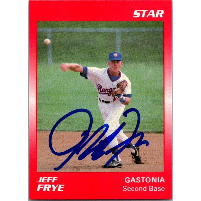 Jeff Frye Signed 1989 STAR RC MiLB #137 Card Rangers Auto Tulsa Drillers