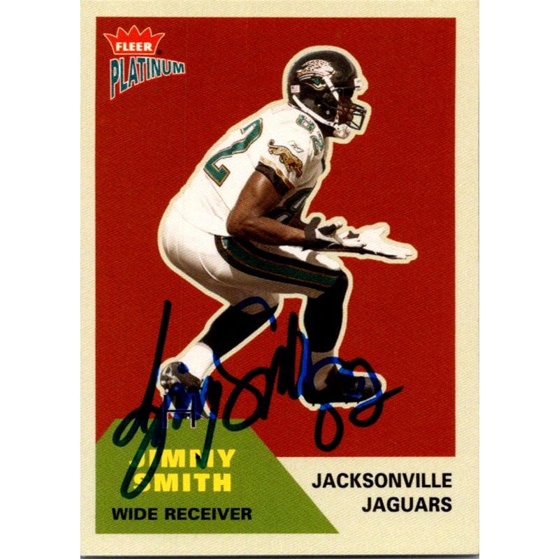 Jimmy Smith Signed 2002 Fleer Platinum Card #163 Jacksonville Jaguars NFL Auto