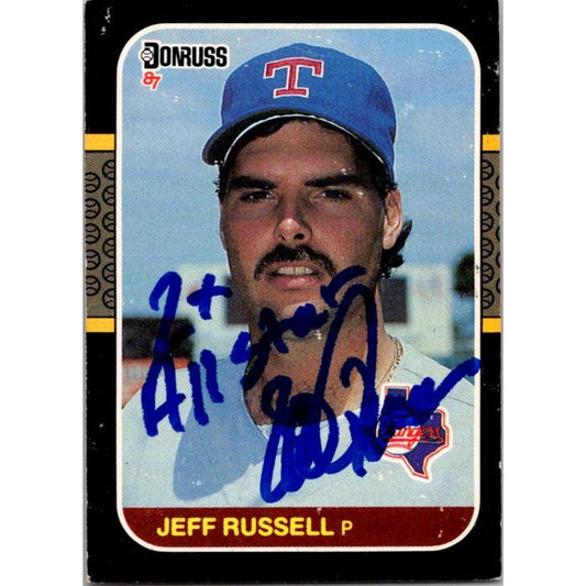 Jeff Russell Signed 1987 Donruss #550 Card Texas Rangers Auto Autographed