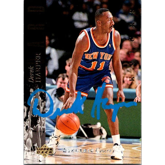 Derek Harper Signed UD Electric Court #151 1993-94 Card New York Knicks Auto NBA