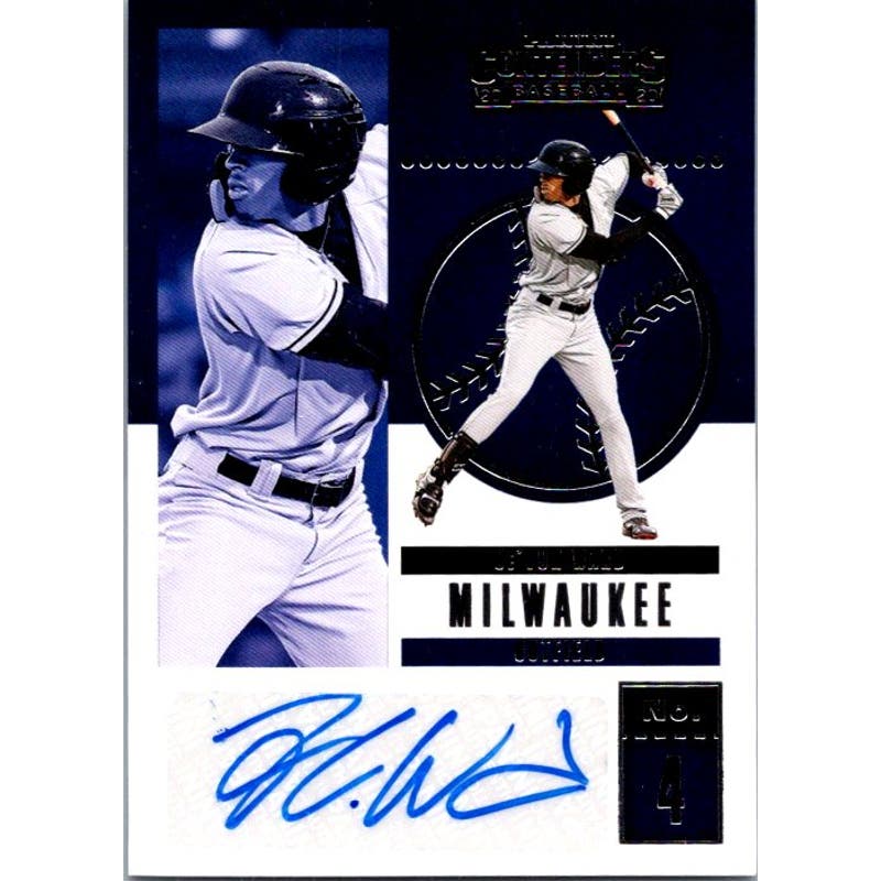 Je'Von Ward Signed 2020 Panini Contenders Card Milwaukee Brewers Auto Autograph