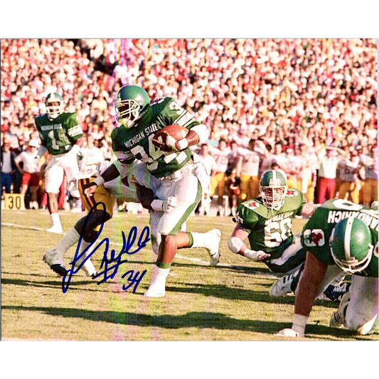 Lorenzo White Signed 8x10 Photo Houston Oilers Michigan State Spartans