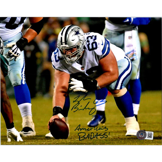 Tyler Biadasz Signed 8x10 Photo Dallas Cowboys BECKETT Certified NFL HOF