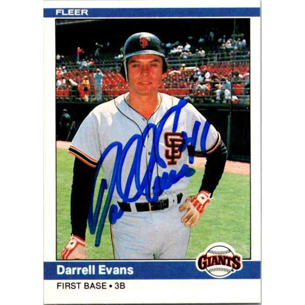 Darrell Evans Signed 1984 Fleer #372 Card San Francisco Giants Auto Autographed