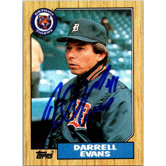 Darrell Evans Signed 1987 Topps #265 Card Detroit Tigers Auto Autographed