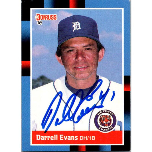 Darrell Evans Signed 1988 Donruss #250 Card Detroit Tigers Auto Autographed