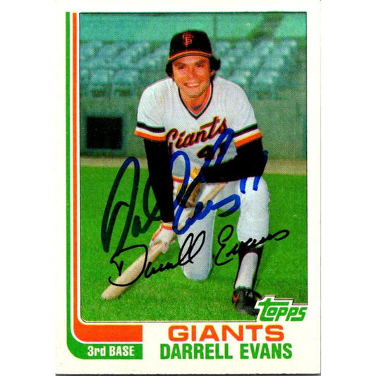 Darrell Evans Signed 1982 Topps #17 Card San Francisco Giants Auto Autographed