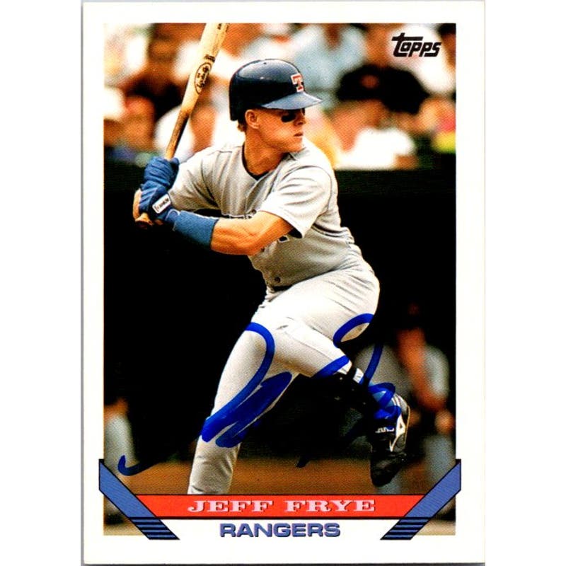 Jeff Frye Signed 1993 Topps #197 Card Texas Rangers Auto Autographed