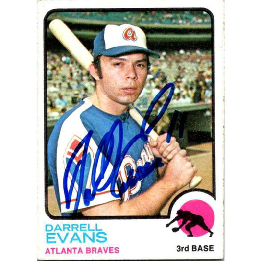 Darrell Evans Signed 1973 Topps #374 Card Atlanta Braves Auto Autographed