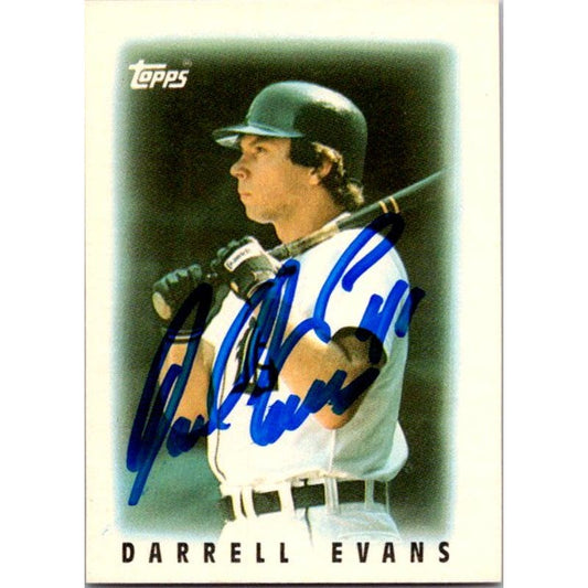 Darrell Evans Signed 1986 Topps Mini #13 Card Detroit Tigers Auto Autographed